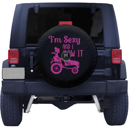 I'm Sexy and I Mow It Lawn Mowing Gardening Lover Spare Tire Covers