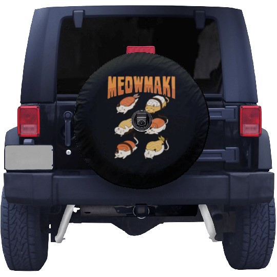 Cat Sushi Meow Design for a Cat Lady or Cat Mom Spare Tire Covers