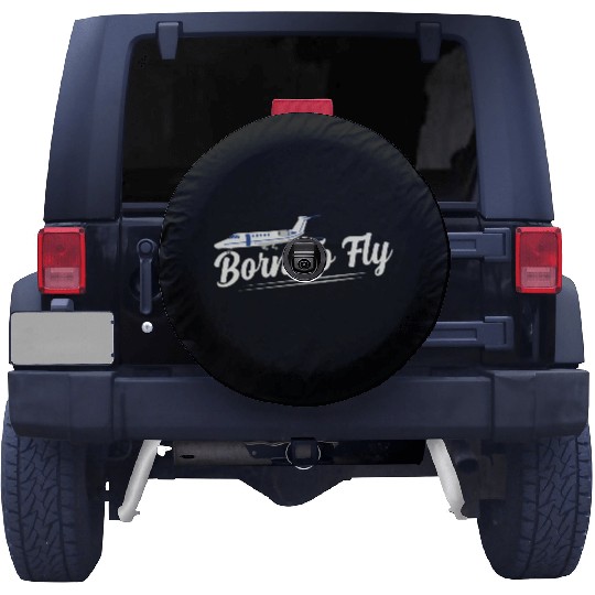 Born To Fly Airline Pilot Aviation Spare Tire Covers