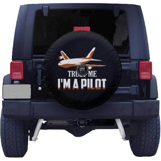 Trust Me I'm A Pilot Airline Fly Aviation Spare Tire Covers