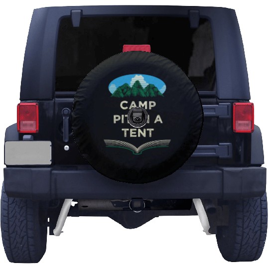 Camp Pitch a Tent Summer Camping Tropical Camper W Spare Tire Covers