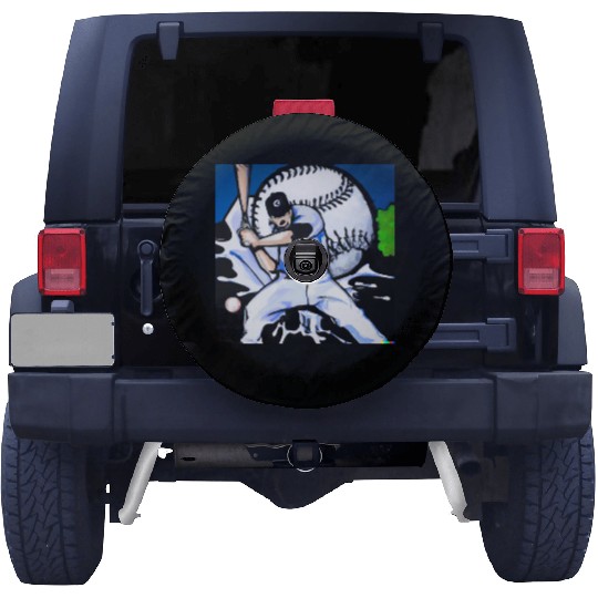 Baseball Player Graffiti Art graphic Spare Tire Covers