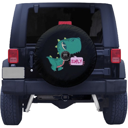 EMILY - Lovely girl name with cute dinosaur Spare Tire Covers