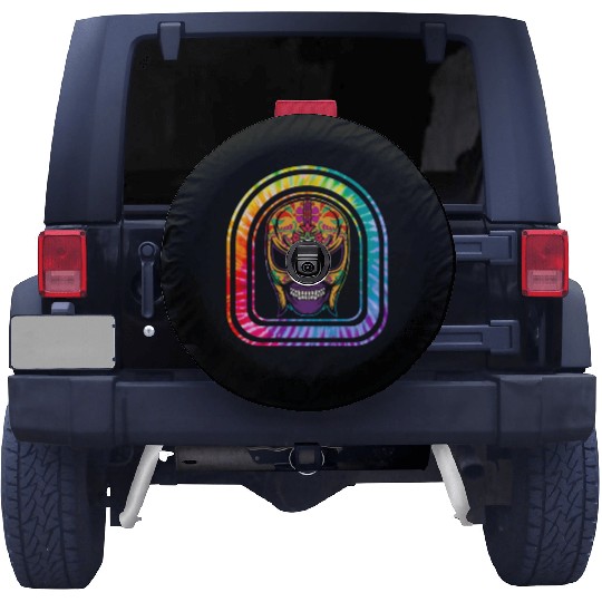 Dia De Los Muertos Spare Tire Covers, Lucha Libre El Santo