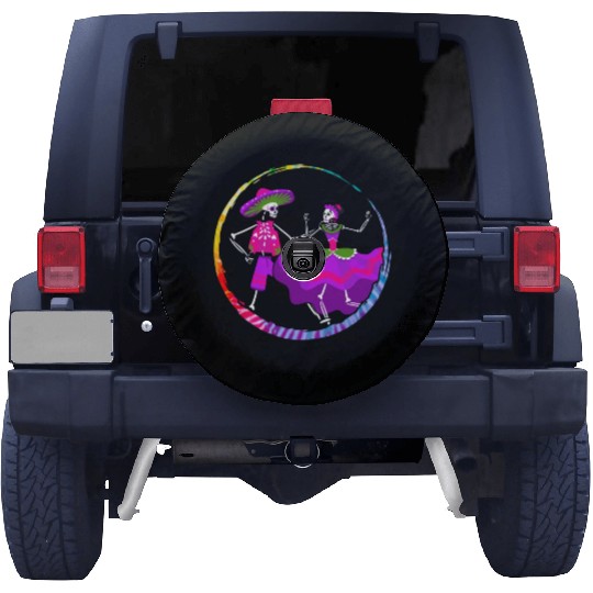 Dia De Los Muertos Spare Tire Covers, Ballet Folklorico Sugar