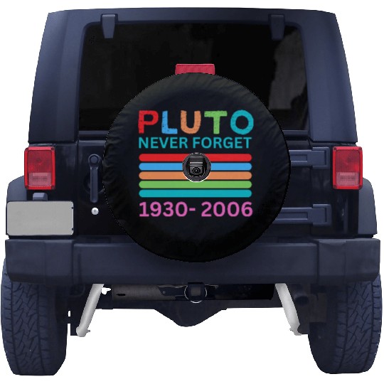 Pluto Never Forget Retro Space Science Pluto Spare Tire Covers