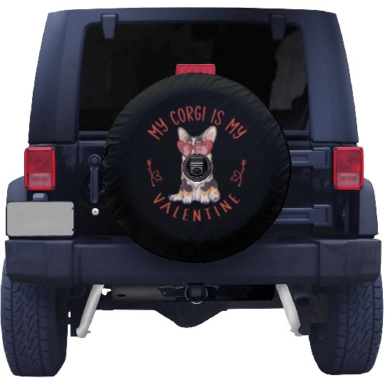 My Corgi Is My Valentine Best Gift For Valentine Spare Tire Covers