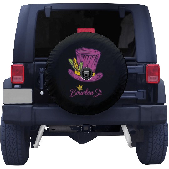 Bourbon Street Mardi Gras New Orleans French Quart Spare Tire Covers