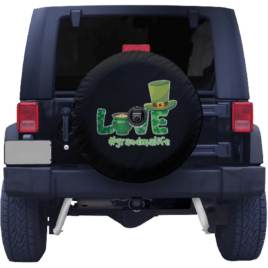 Shamrock Love Grandma Saint Patrick Day Spare Tire Covers