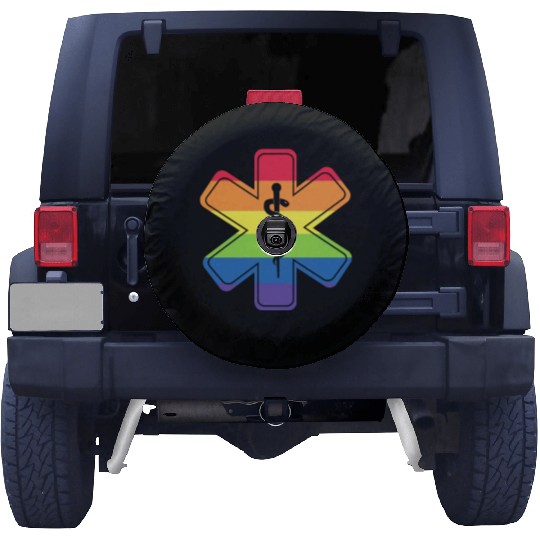 LGBT Caduceus EMT Medical Symbol Spare Tire Covers