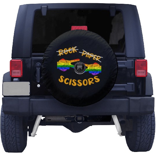 Rock Paper Scissors, LGBT Rainbow Flag Spare Tire Covers