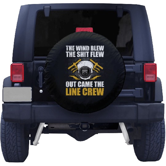 Funny Electrical Lineman Saying Thank A Lineman Spare Tire Covers