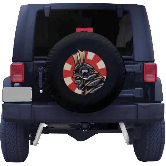 Bushido kabuki samurai japan graphic guntai mask Spare Tire Covers