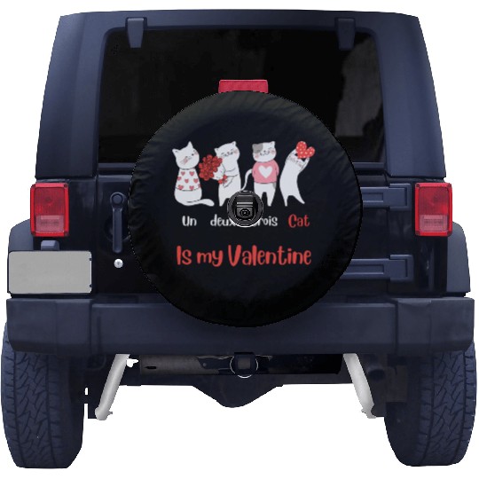 Un Deux Trois Cat is my Valentine Spare Tire Covers