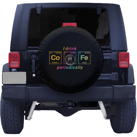 COFFEE - with elements of the periodic table Spare Tire Covers