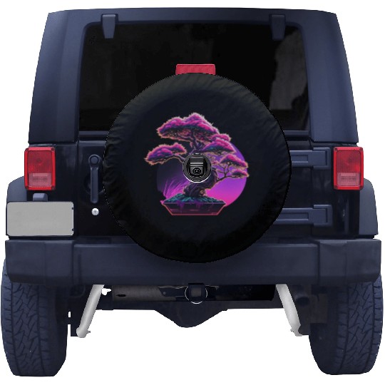 Synthwave Bonsai Tree Spare Tire Covers
