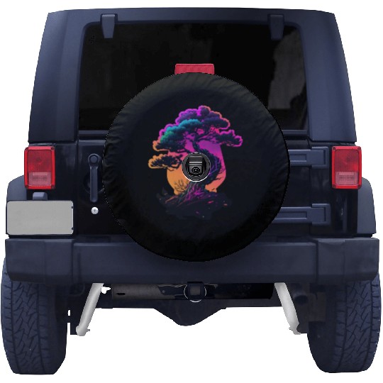 Synthwave Bonsai Tree Spare Tire Covers