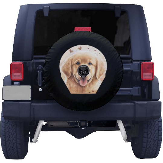 Golden Retriever Cute Flat-coated Retriever Golden Spare Tire Covers