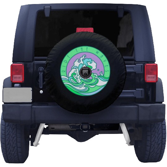 Ride the Waves Surfing Emerald Spare Tire Covers
