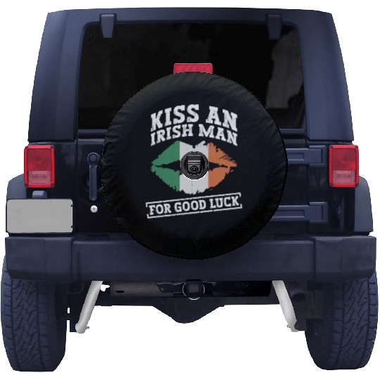 Kiss An Irish Man For Good Luck - St Patricks Day Spare Tire Covers