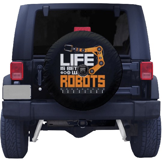 Robot Robotics Engineer Vintage Spare Tire Covers