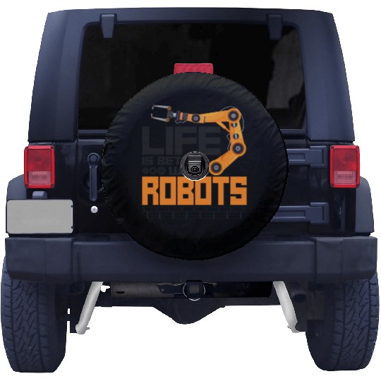 Robot Robotics Engineer Vintage Spare Tire Covers