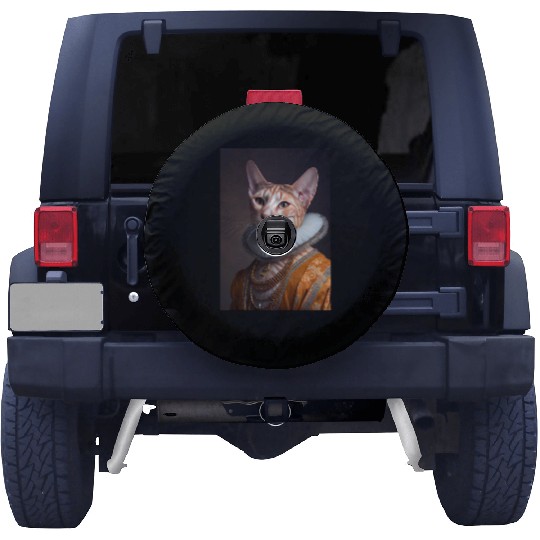 Ocicat Princess Cat Breed Portrait Royal Renaissan Spare Tire Covers