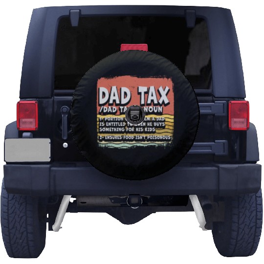 Vintage Dad Tax Definition Men Funny Father's Day Spare Tire Covers