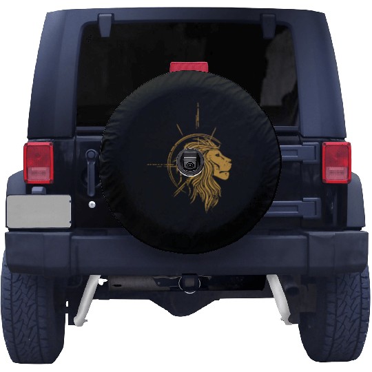 Leo Celestial Lion Head Astrology Zodiac Sign Spare Tire Covers