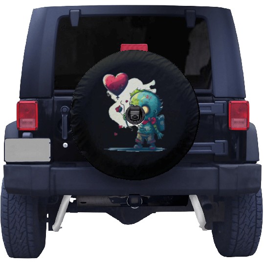Cute Zombie Lost Heart Ballon Spare Tire Covers
