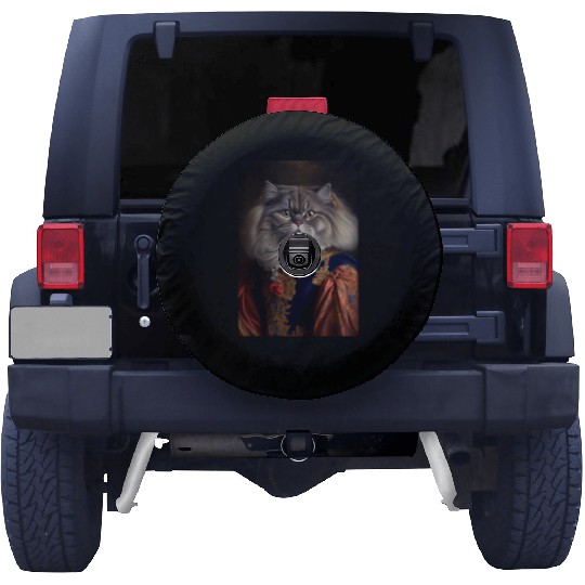 British Longhair King Cat Breed Portrait Royal Ren Spare Tire Covers