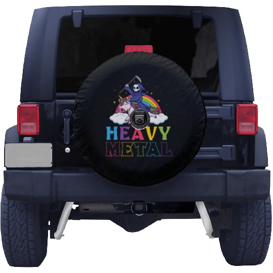 Metal Heavy Music Unicorn Skeleton Grim Rock Heavy Spare Tire Covers