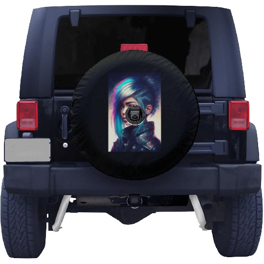 Tokyo Nightclub Punk Girl Spare Tire Covers