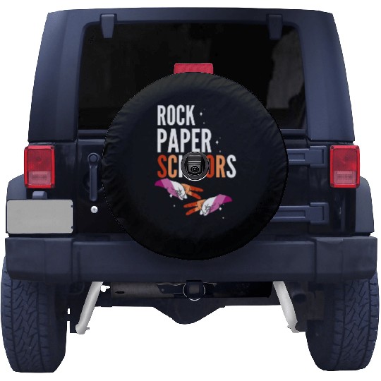 Rock Paper Scissors Lesbian LGBT Pride Lesbian Spare Tire Covers