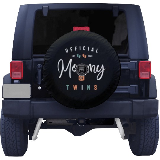 Womens Mommy of Twins New Mom To Be Expecting 2023 Spare Tire Covers