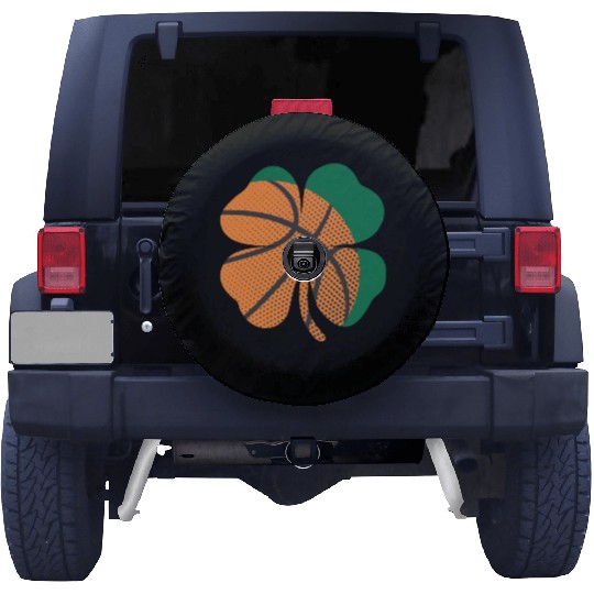 St Patricks Day Shamrock Basketball Saint Paddy's Spare Tire Covers