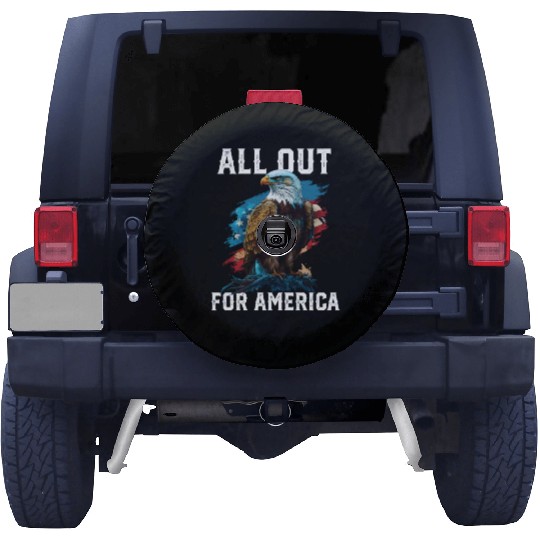 All Out for America American Bald Eagle America Spare Tire Covers