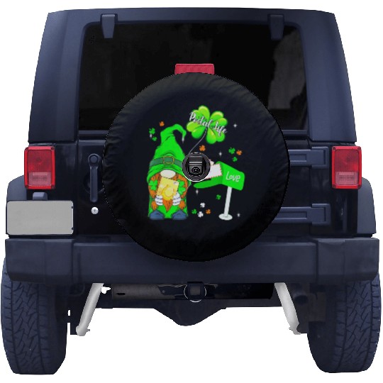 Funny Postal Worker Life Gnome Shamrock St Patrick Spare Tire Covers