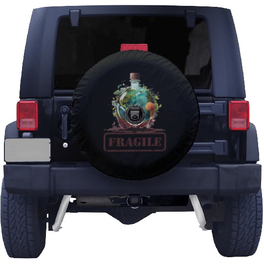 Fragile , Earth Day 2023 Planet Anniversary Spare Tire Covers