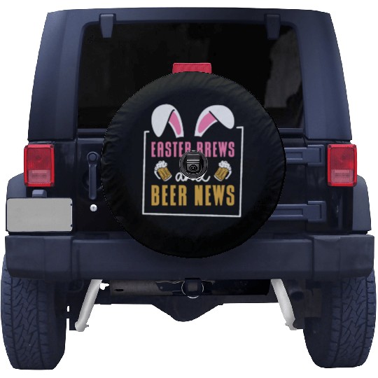 Easter Bunnies Beer Drinking Holiday Rabbit Spare Tire Covers