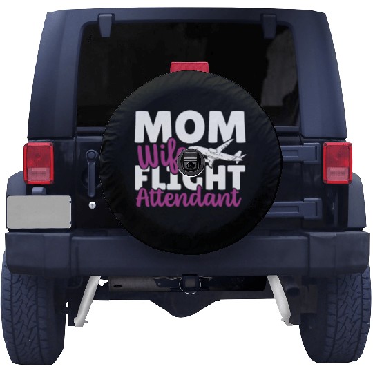 Mom Wife Flight Attendant Aviation Spare Tire Covers