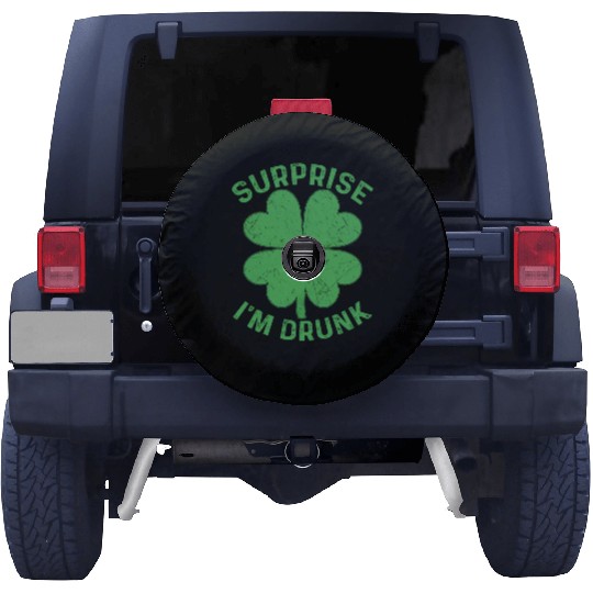 Surprise I'm Drunk Shamrock St. Patrick's Day Spare Tire Covers