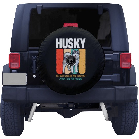 Official Dog Of The Coolest People Husky Spare Tire Covers
