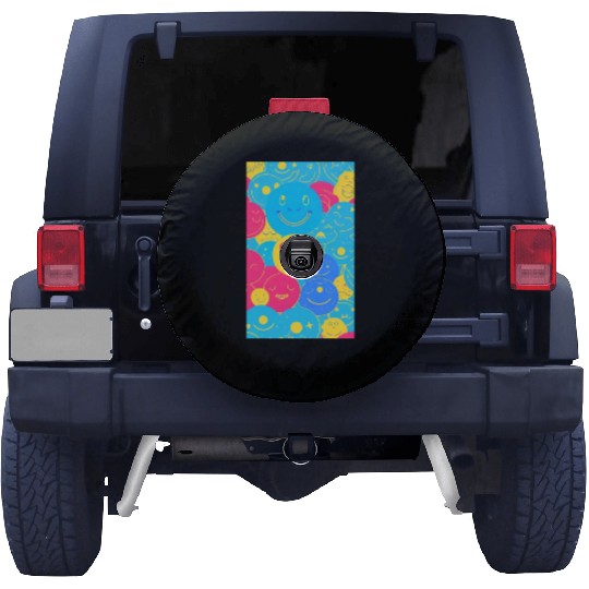 Smile Emotions Happiness Colorful Positive Design Spare Tire Covers