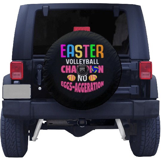 Easter Volleyball Bunny Holiday Rabbit Sport Spare Tire Covers