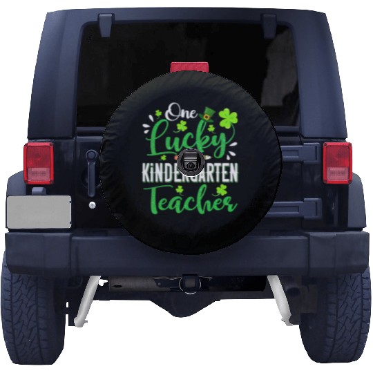 One Lucky Kindergarten Teacher Pencil Shamrock Pa Spare Tire Covers