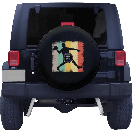 Dodgeball Player Coach Team Sports Vintage Retro Spare Tire Covers