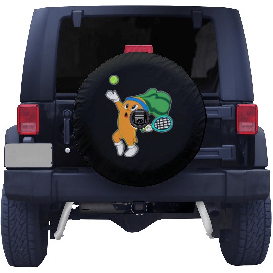 Carrot At Tennis With Tennis Racket Spare Tire Covers