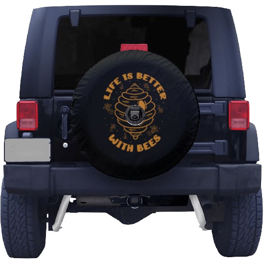Beekeeper Bees Insects Flowers Bee Lover Plants Spare Tire Covers