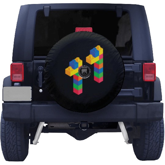 Cute Block Building 11th Birthday Gift 11 Year Spare Tire Covers